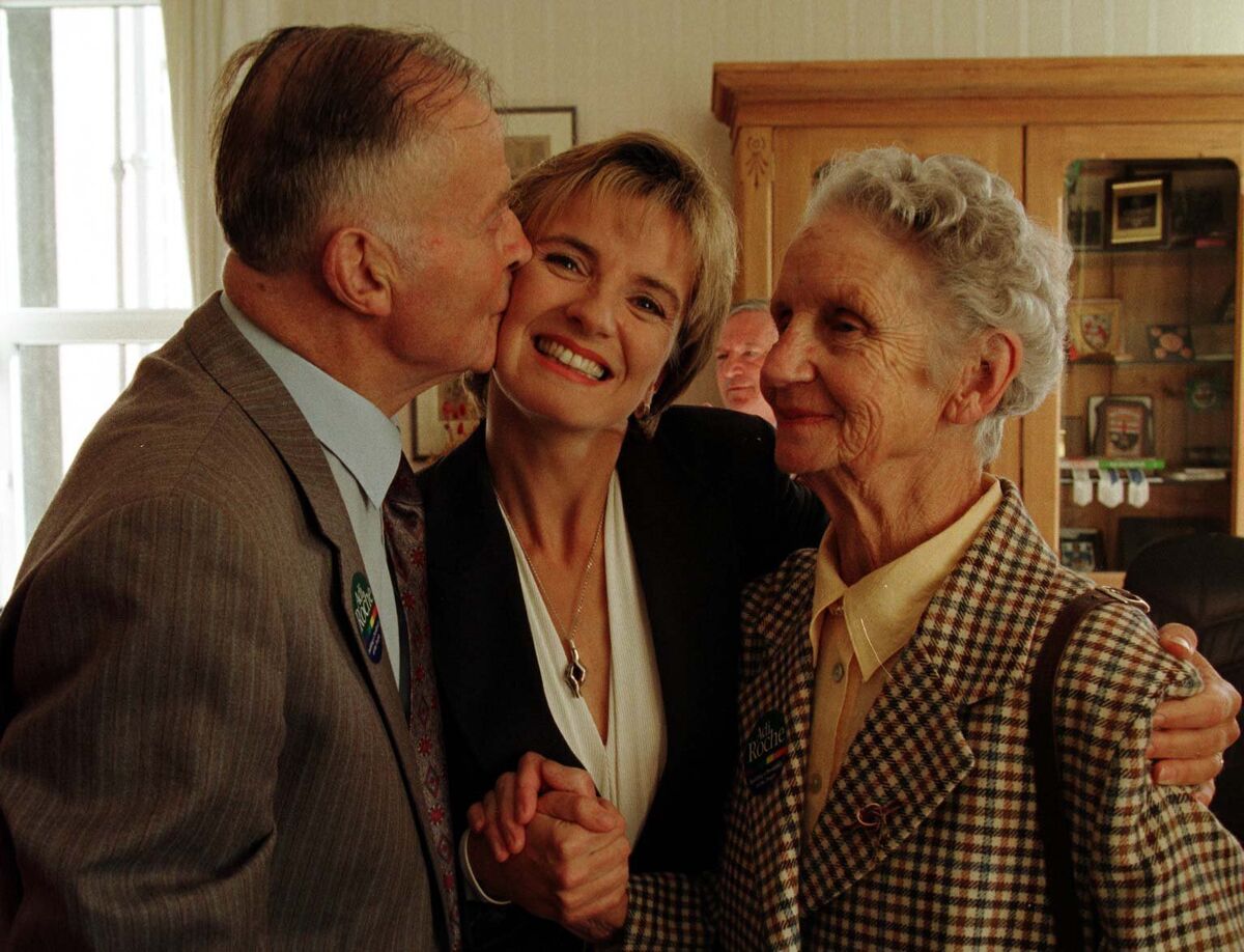 Adi Roche with her parents Sean and Chris in her home town Clonmel Co. Tipperary back in 1997 Adi Roche with her parents Sean and Chris in her home town Clonmel Co. Tipperary back in 1997