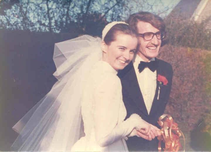 Adi Roche and her husband Séan on their wedding day. Adi Roche and her husband Séan on their wedding day.