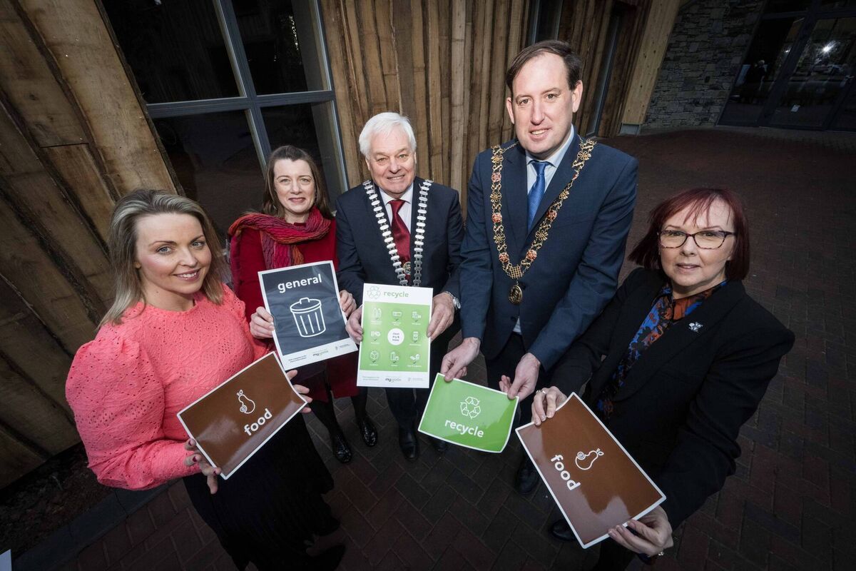 Michelle Green, Cork County Council; Katherine Fitzpatrick, Visit Cork Sustainability Lead; Mayor of the County of Cork, Cllr. Frank O'Flynn; Lord Mayor of Cork, Cllr Kieran McCarthy; Lorraine Leahy, Cork City Council, at the new Fota Wildlife Park Education Centre, venue for the 'Waste Not, Want Not' conference. Picture: Joleen Cronin Michelle Green, Cork County Council; Katherine Fitzpatrick, Visit Cork Sustainability Lead; Mayor of the County of Cork, Cllr. Frank O'Flynn; Lord Mayor of Cork, Cllr Kieran McCarthy; Lorraine Leahy, Cork City Council, at the new Fota Wildlife Park Education Centre, venue for the 'Waste Not, Want Not' conference. Picture: Joleen Cronin