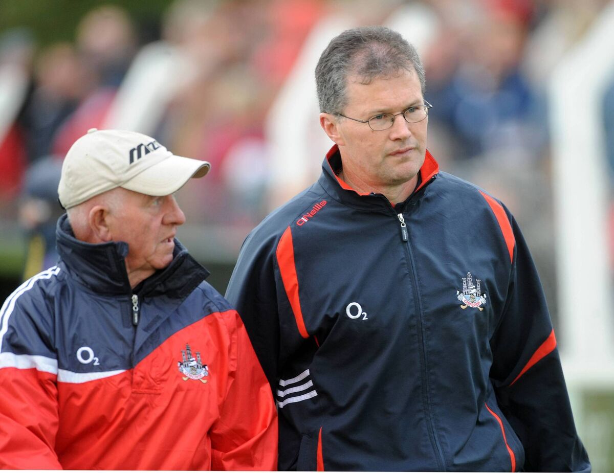 Pa Finn, then a Cork selector, with manager Denis Walsh. Picture: Eddie O'Hare Pa Finn, then a Cork selector, with manager Denis Walsh. Picture: Eddie O'Hare