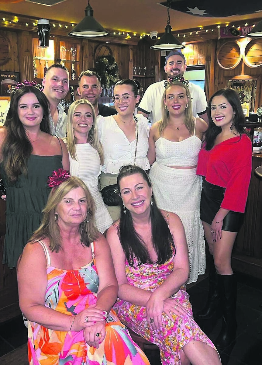Laura and Ian with family and friends on a night out. Laura and Ian with family and friends on a night out.