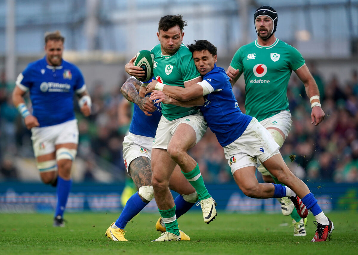 Ireland's Hugo Keenan will be a loss this weekend. Picture: PA Ireland's Hugo Keenan will be a loss this weekend. Picture: PA