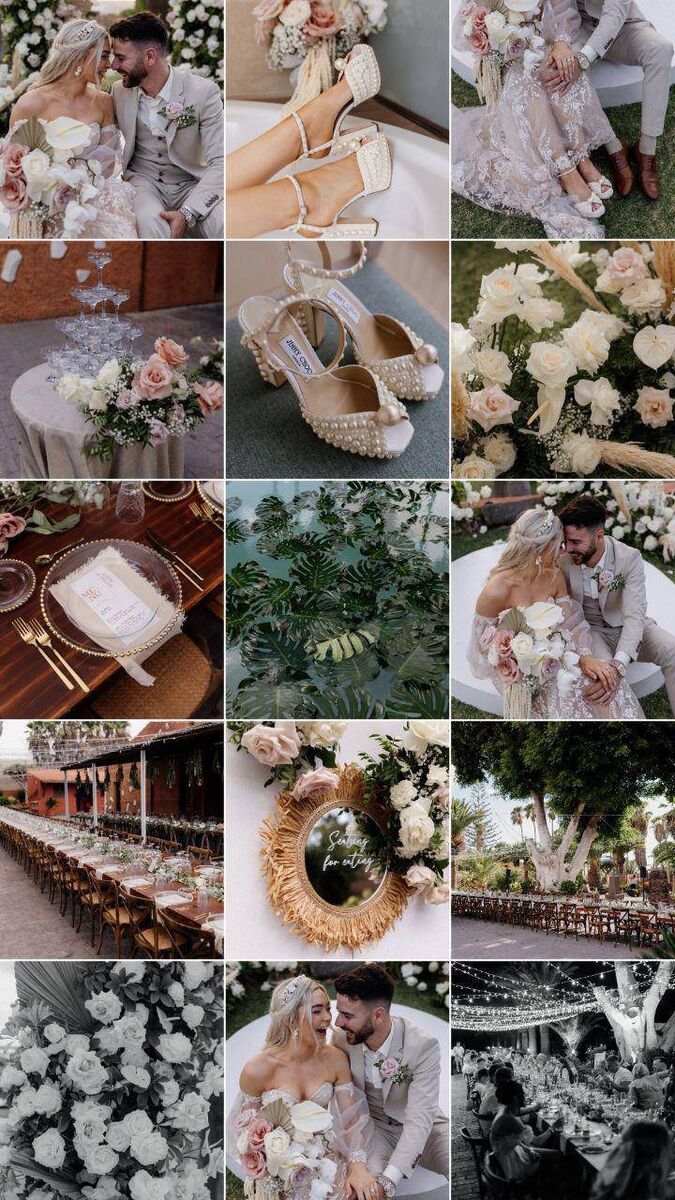 Some of the beautiful decor at Finca Cañada Verde, where they were married, in Tenerife.