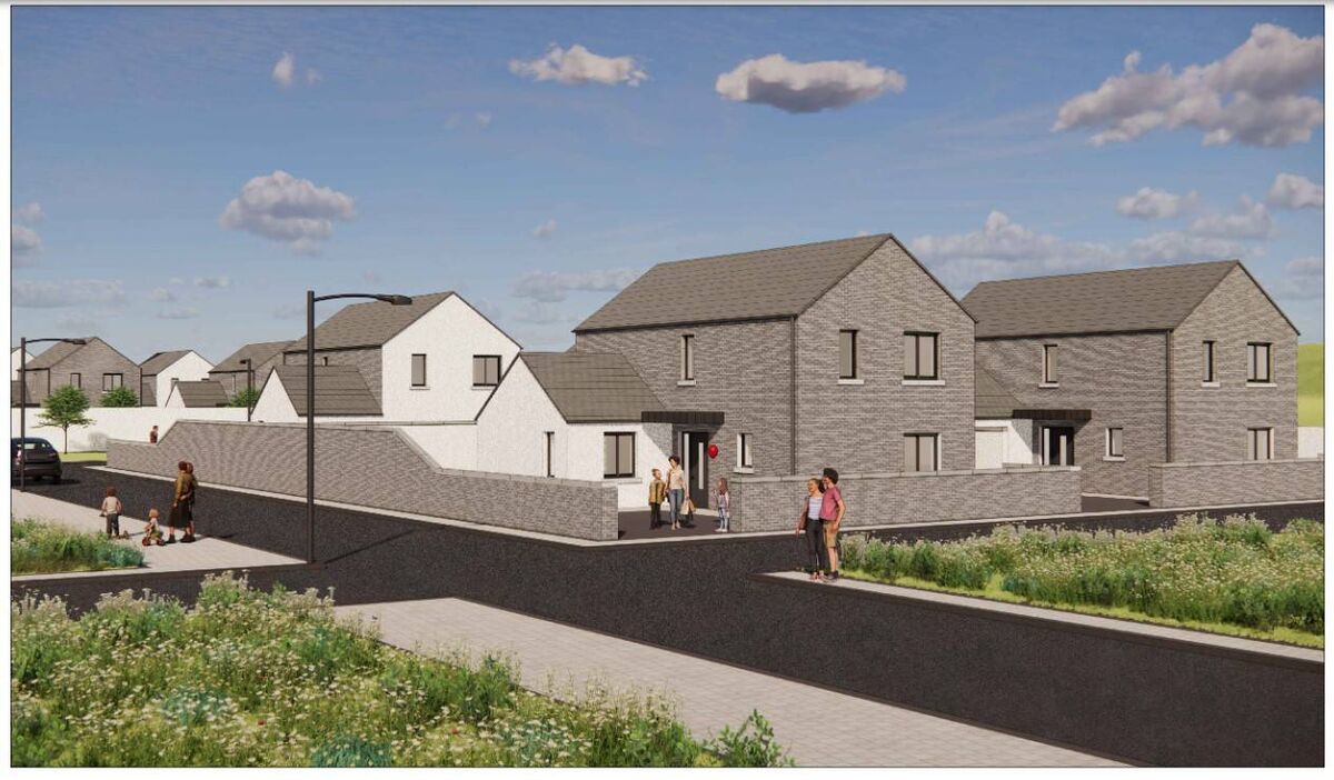 Artists impressions of the proposed housing regeneration plan for the Spring Lane Traveller halting site in Cork. 