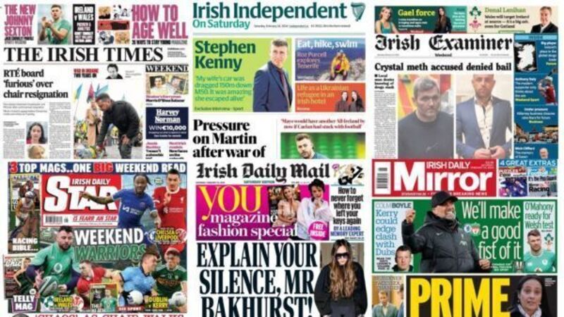 What the papers say: Saturday's front pages
