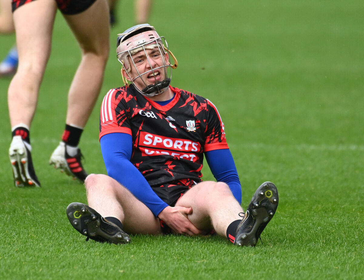 Ethan Twomey feels the pain against Waterford. Picture: Eddie O'Hare