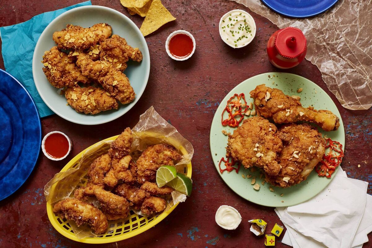 Fried chicken three ways from Big Zuu's Big Eats (Ebury Press). Picture: Ellis Parrinder/PA Fried chicken three ways from Big Zuu's Big Eats (Ebury Press). Picture: Ellis Parrinder/PA