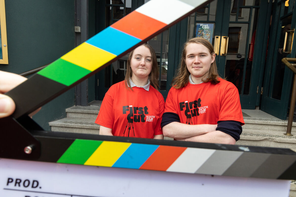 Grace Dorney and Ronan Haskett, Pobalscoil na Tríonóide in the Regal Cinema in Youghal for the programme launch of the First Cut Film Festival which takes place from March 7 to 11 and will screen over 200 films created by new and emerging filmmakers in Ireland. See www.firstcutfilmfestival.com