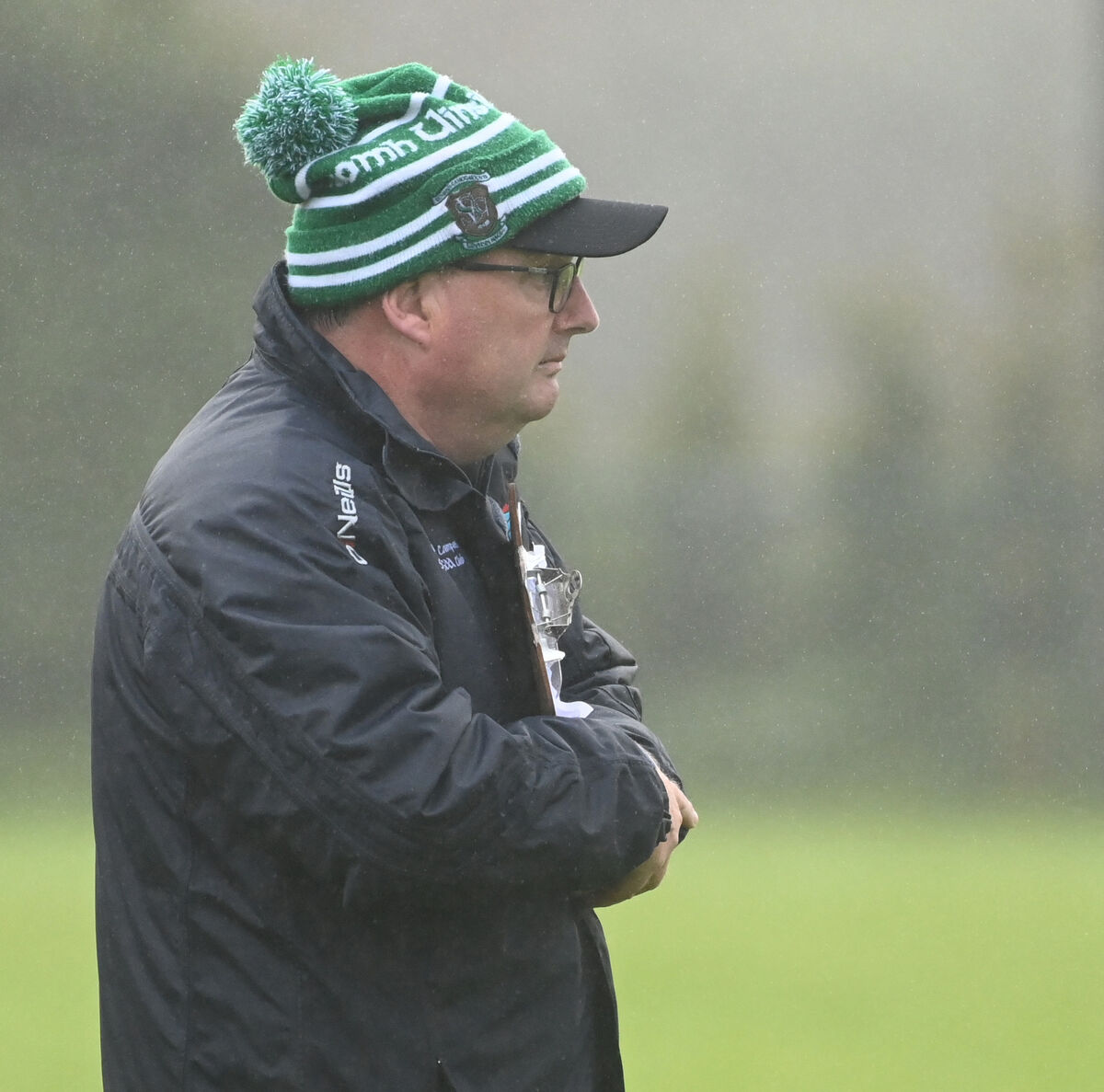 St Vincent's coach Keith Ricken during the IAFC quarter-final against Adrigole last season. Picture: Eddie O'Hare