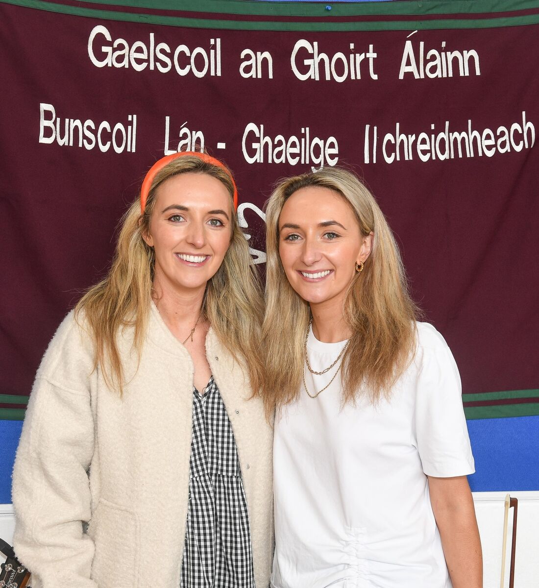  Twins Jane and Clar Ni Dhubhlaoch are all smiles the 30th anniversary celebrations of Gaelscoil an Ghoirt Alainn in Montenotte.Picture: David Keane.
