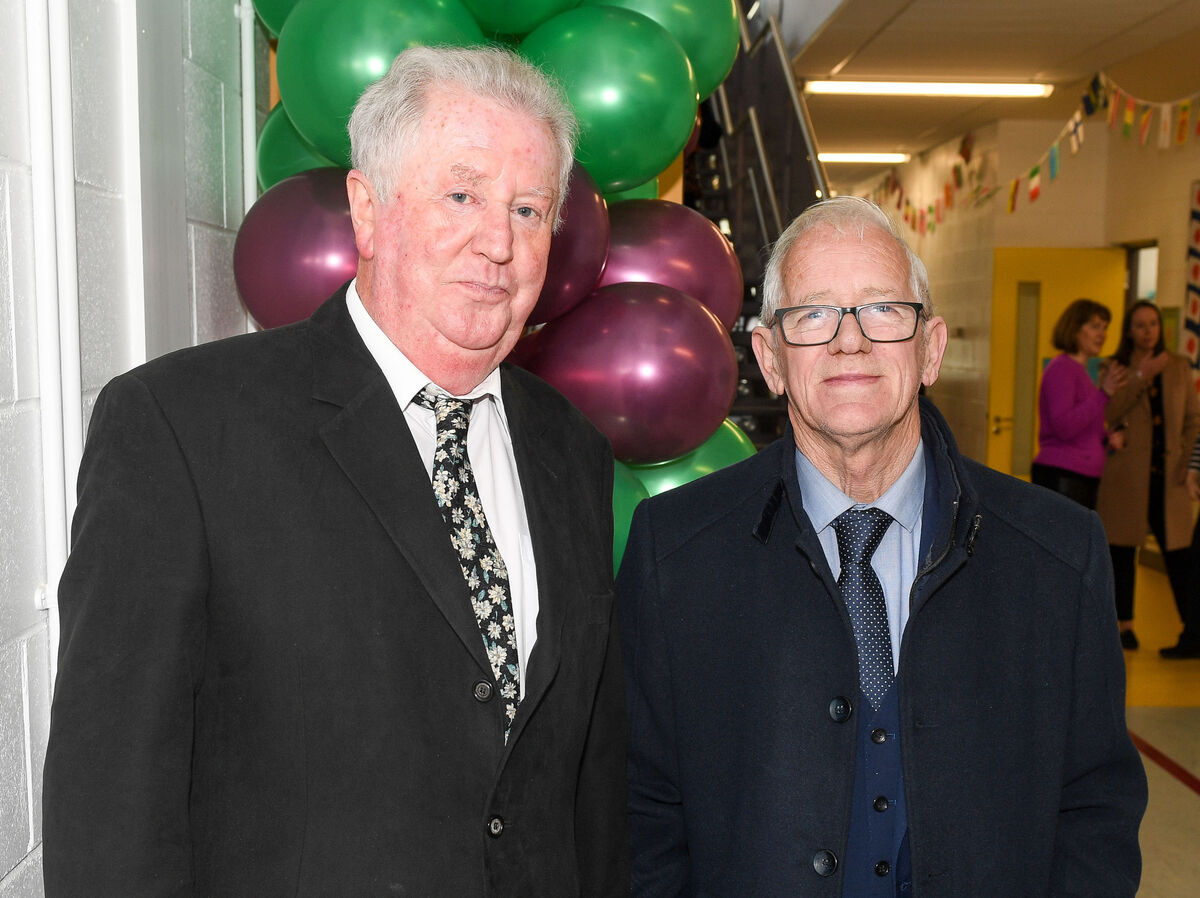  Raymond O Riain and Bertie Dorgan, attending the 30th anniversary celebrations of Gaelscoil an Ghoirt Alainn in Montenotte.Picture: David Keane.