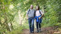 Elderly couple out for a walk