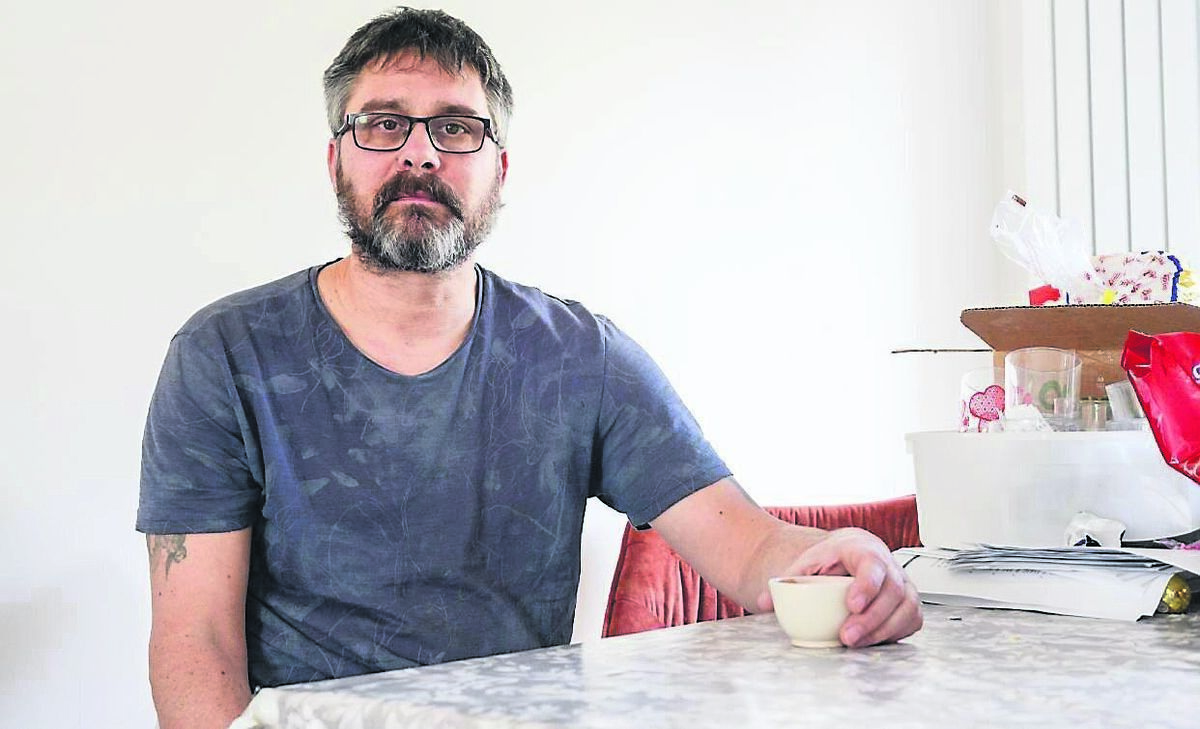 Christian Kyriacou pictured at his home in Mogeely, east Cork, which was flooded as a result of heavy rainfall from Storm Babet last October. Picture: Cian O'Regan.