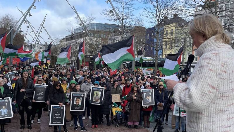 'Put an end to the senseless violence': 1,300 attend 21st Gaza rally in Cork city centre