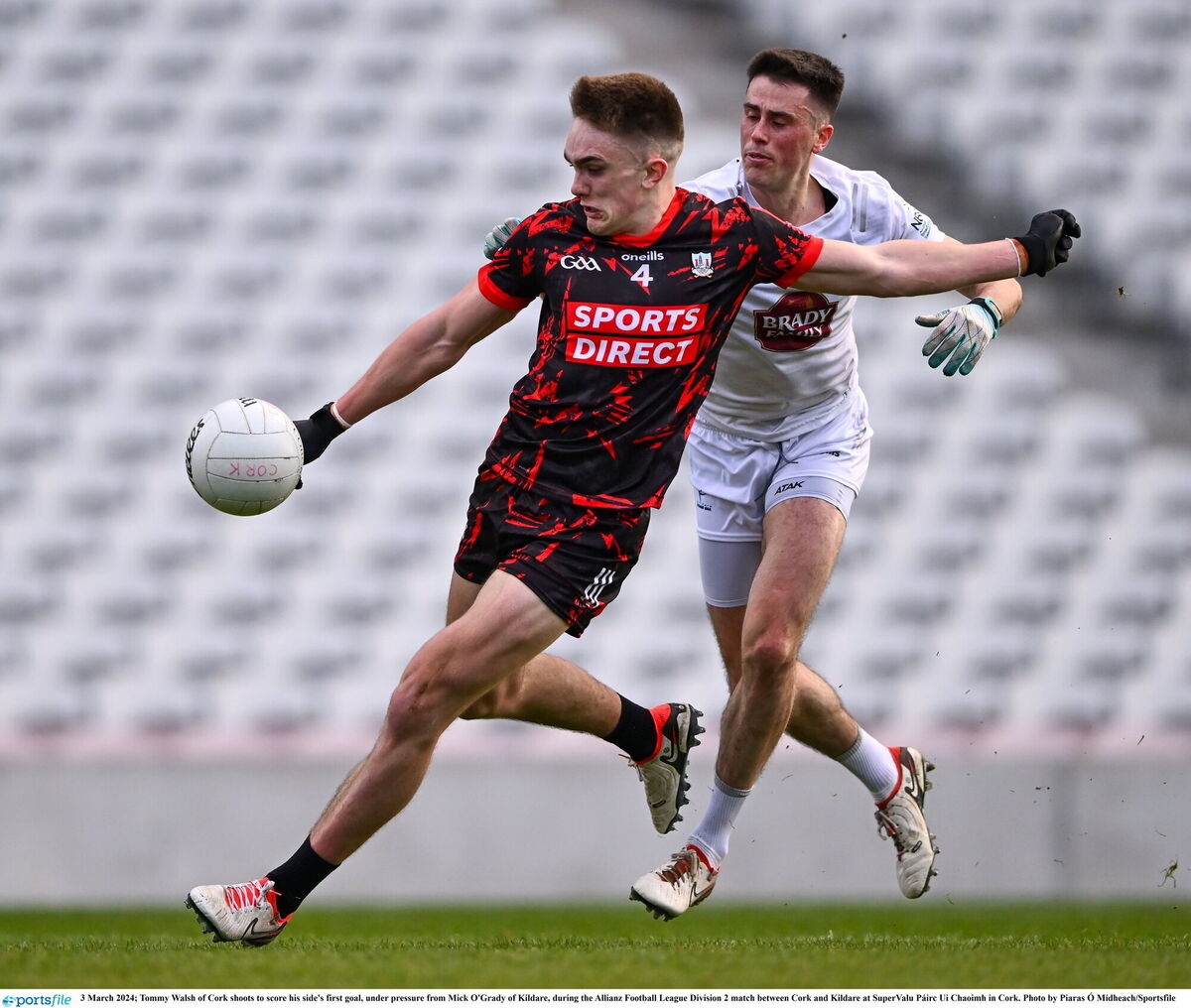 Cork's Tommy Walsh scores a goal just before the break against Kildare at SuperValu Páirc Uí Chaoimh. Picture: Piaras Ó Mídheach/Sportsfile Cork's Tommy Walsh scores a goal just before the break against Kildare at SuperValu Páirc Uí Chaoimh. Picture: Piaras Ó Mídheach/Sportsfile