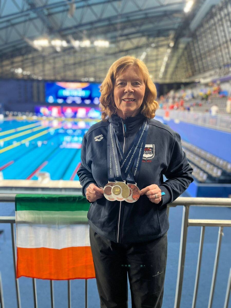 Cork swimmer Jane Jolly enjoyed great success at the World Masters Swim Championships in Doha.