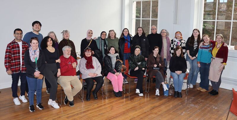 Group at the Empty Bowls Peace project for Gaza. Picture: Mary P O'Connor.