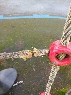 The incident happened at the Woodview Drive Playground in Mallow where a number of wooden safety structures were sawed and climbing ropes were cut. Picture: Cork County Council