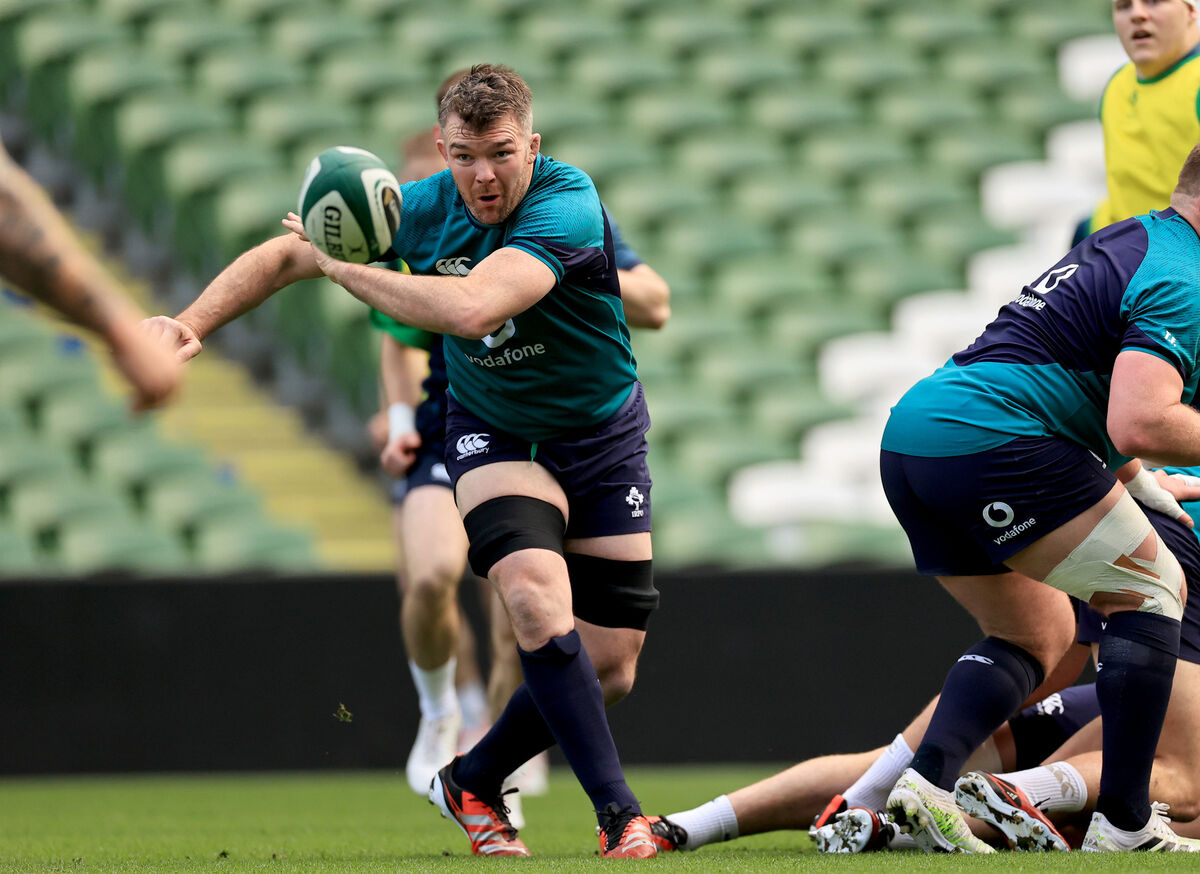 Ireland captain Peter O'Mahony at training this week. Picture: INPHO/Billy Stickland
