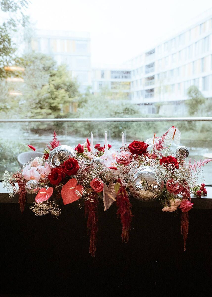 Michelle said: “Until the big day we had about 165 disco balls of varying sizes clogging up our spare room.” Michelle said: “Until the big day we had about 165 disco balls of varying sizes clogging up our spare room.”