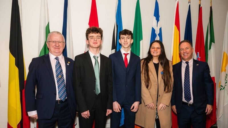 Cork students visit three parliaments as part of Rotary leadership award