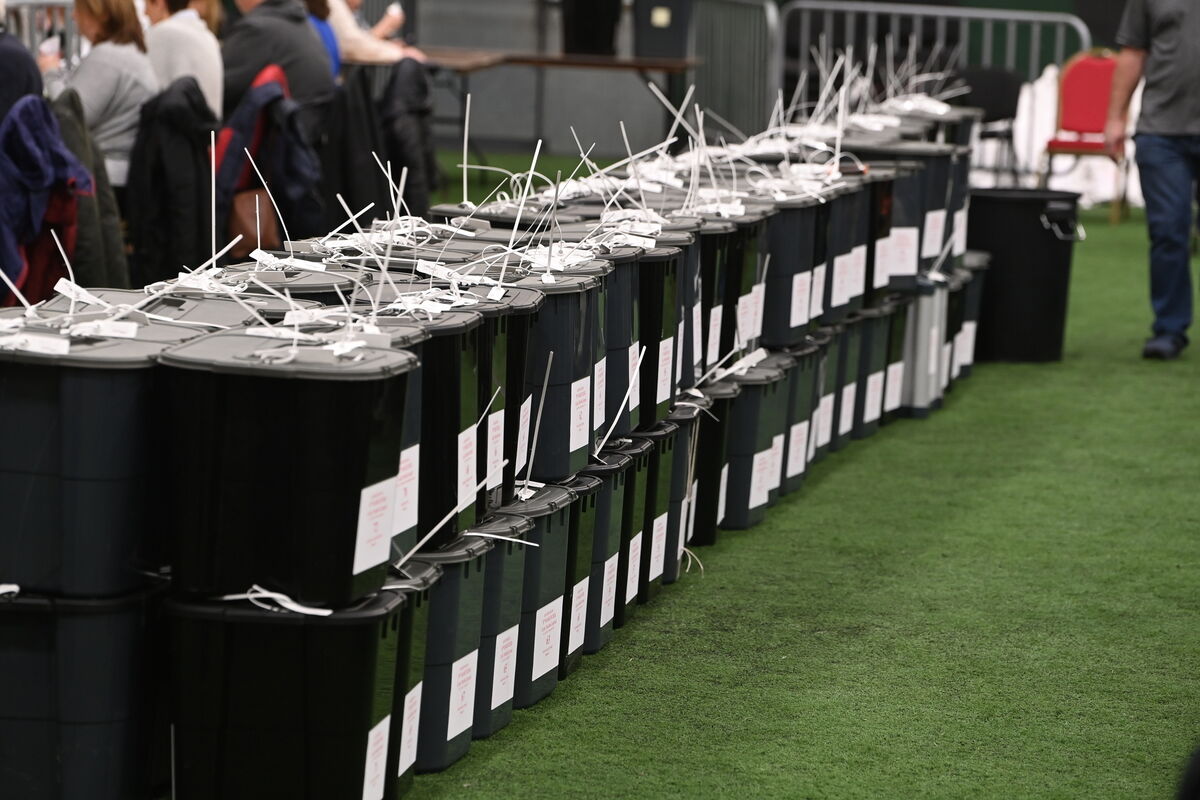 Ballot boxes at Nemo Rangers this morning. Pic Larry Cummins 