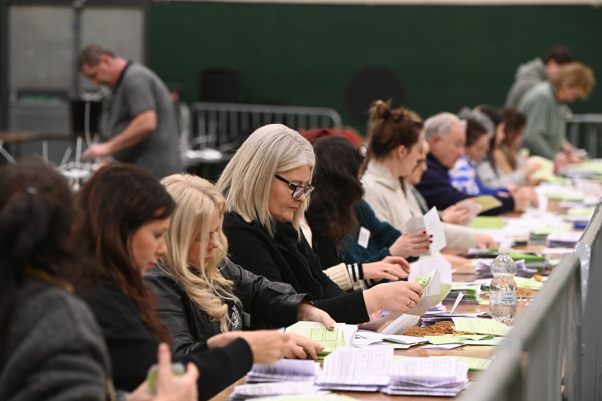 Counting underway at Nemo Rangers today. Pic Larry Cummins 
