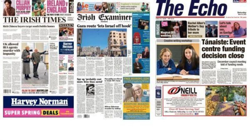 What the papers say: Saturday's front pages