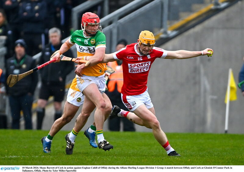 Shane Barrett caused Offaly problems with his speed in Tullamore. Picture: Tyler Miller/Sportsfile