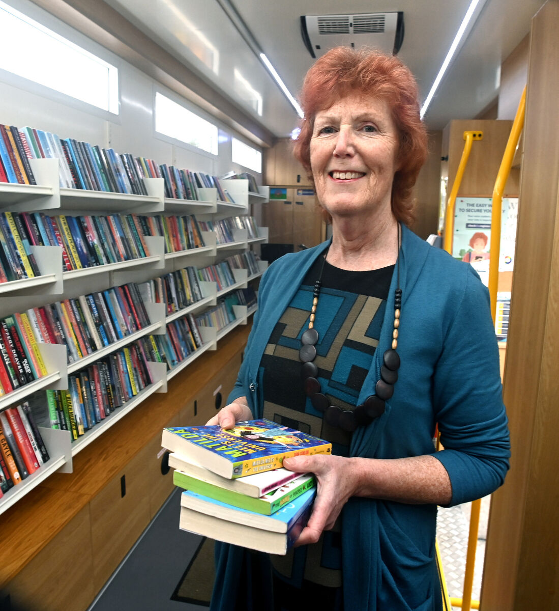  Christine Cronin inside a Cork County mobile library. Picture; Eddie O'Hare