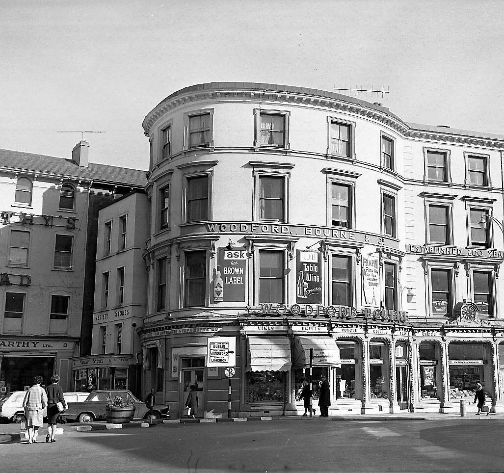 The Variety Stores shop tucked away beside Woodford Bourne wine merchants in Cork city, pictured in March, 1967 The Variety Stores shop tucked away beside Woodford Bourne wine merchants in Cork city, pictured in March, 1967
