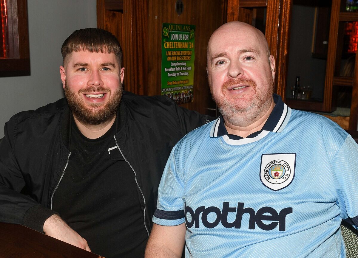 Jason O'Donovan and Alan Reilly, enjoying the Cheltenham racing festival at Quinlan's Bar in Blackpool. Picture: David Keane. Jason O'Donovan and Alan Reilly, enjoying the Cheltenham racing festival at Quinlan's Bar in Blackpool. Picture: David Keane.