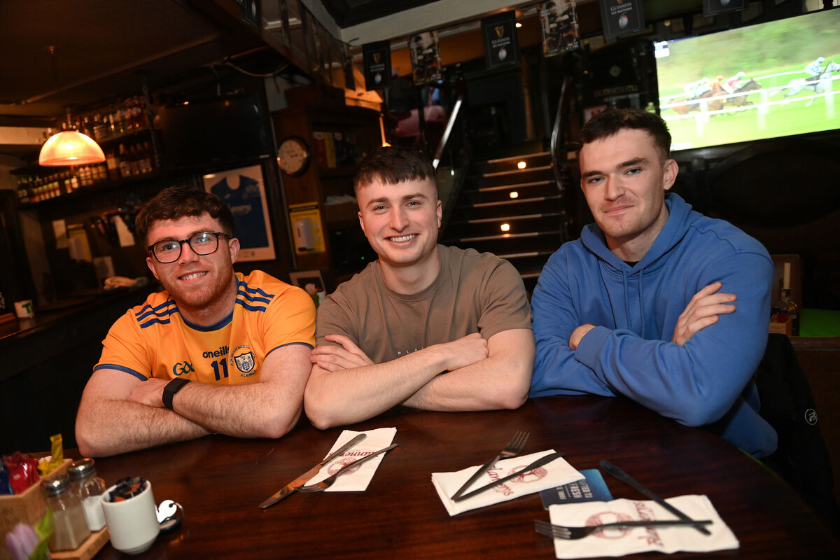  Students James Mulcahy, Cormac Flynn and John Carroll at Flannery's Bar. Picture: Larry Cummins