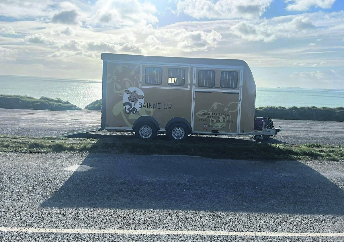 The mobile milk truck operating in West Cork, called Bó Bainne Úr. The mobile milk truck operating in West Cork, called Bó Bainne Úr.