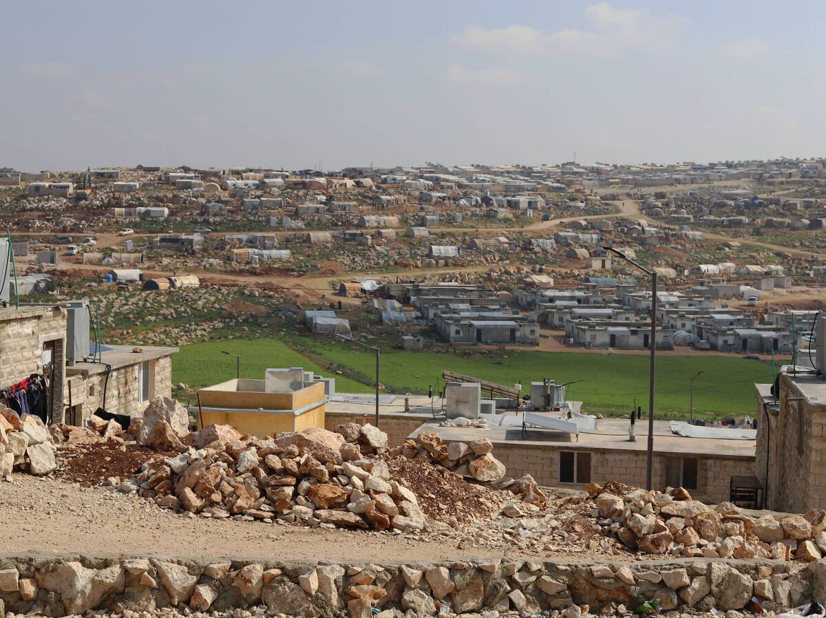 The displacement camp where Hamoud’s family has sought refuge after the earthquakes of February 2023, one of many that dot Syria’s border with Türkiye. Idleb, Syria. February 2024. The displacement camp where Hamoud’s family has sought refuge after the earthquakes of February 2023, one of many that dot Syria’s border with Türkiye. Idleb, Syria. February 2024.