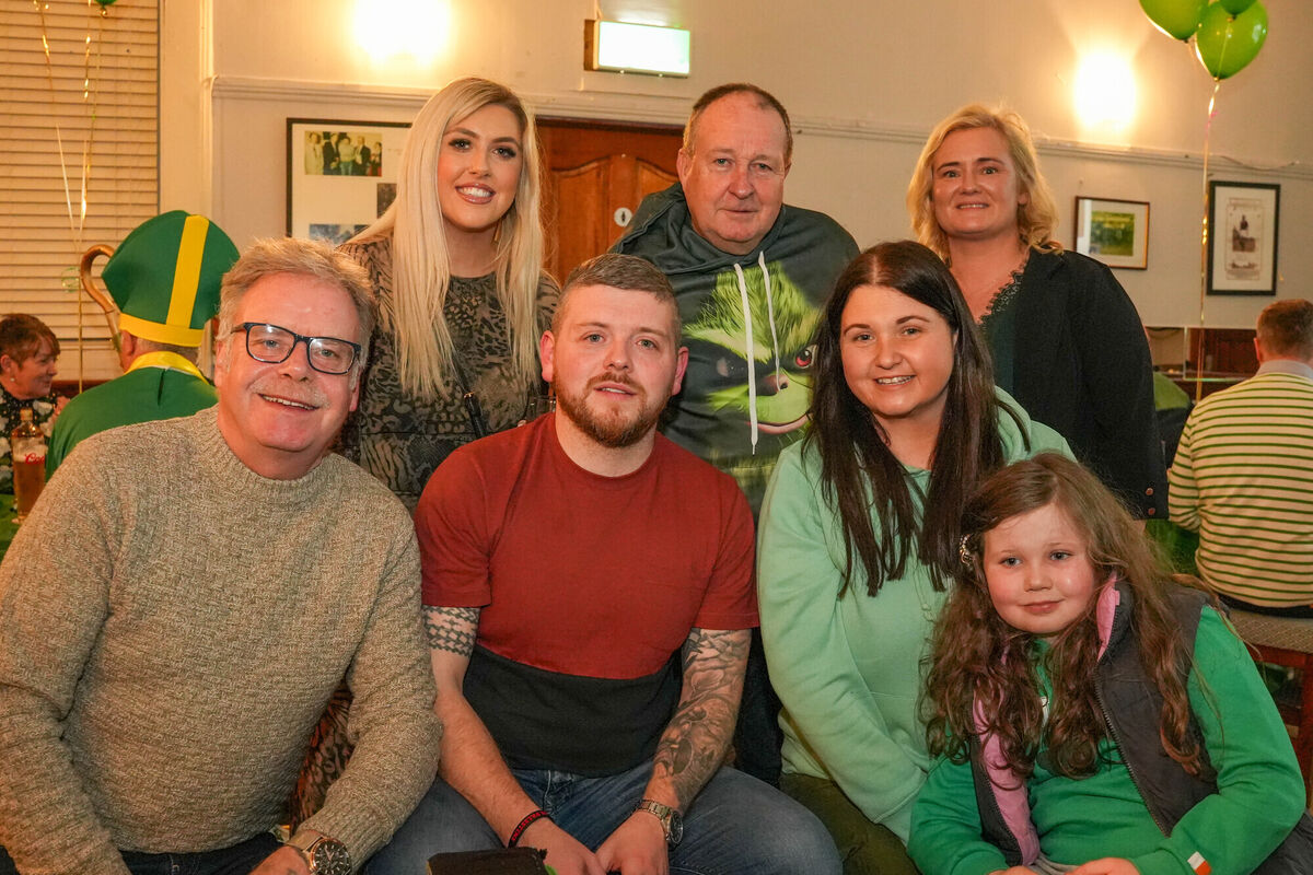 Getting into Character for the event. Thomas Kavanagh, Danny Bullman, Rachel Mcgrath and Grace Cashman. Back row. Ciara Kavanagh, Brendan Mcgrath, and Michelle Cummins from Douglas supporting the fundraising event for The Shine for Autism Organisation on Saturday night in St Columba's Hall in Douglas. Picture by Noel Sweeney