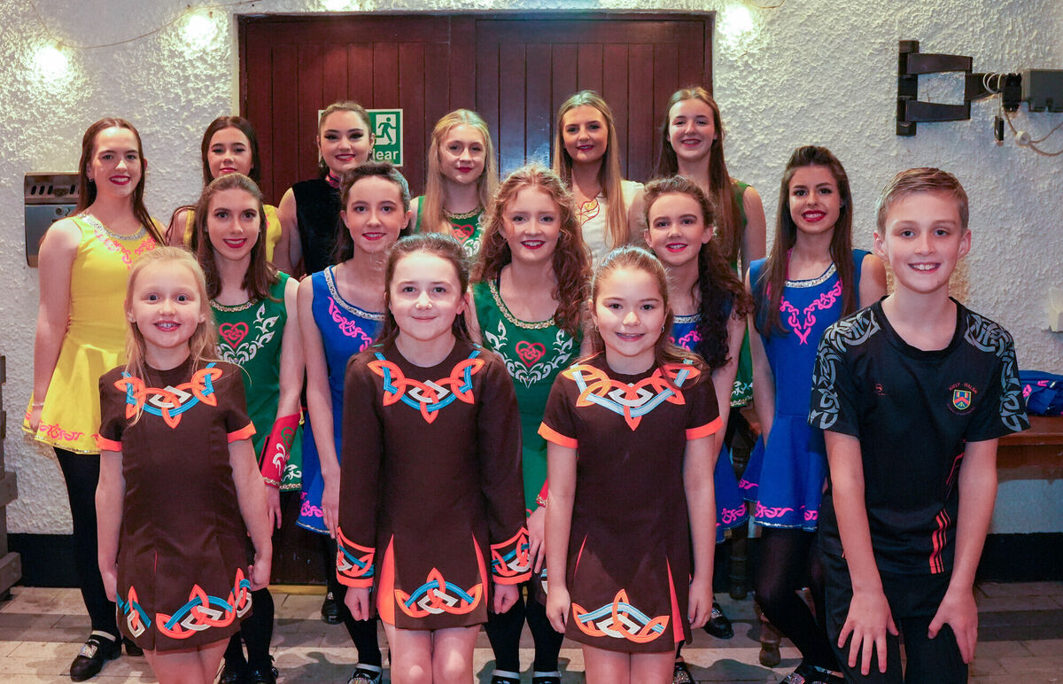 Irish Dancers from The Kylie Walsh Acadamy who provided entertainment for the fundraising event in aid of The Shine for Autism that took place in St Columba's Hall in Douglas on Saturday night. Picture by Noel Sweeney
