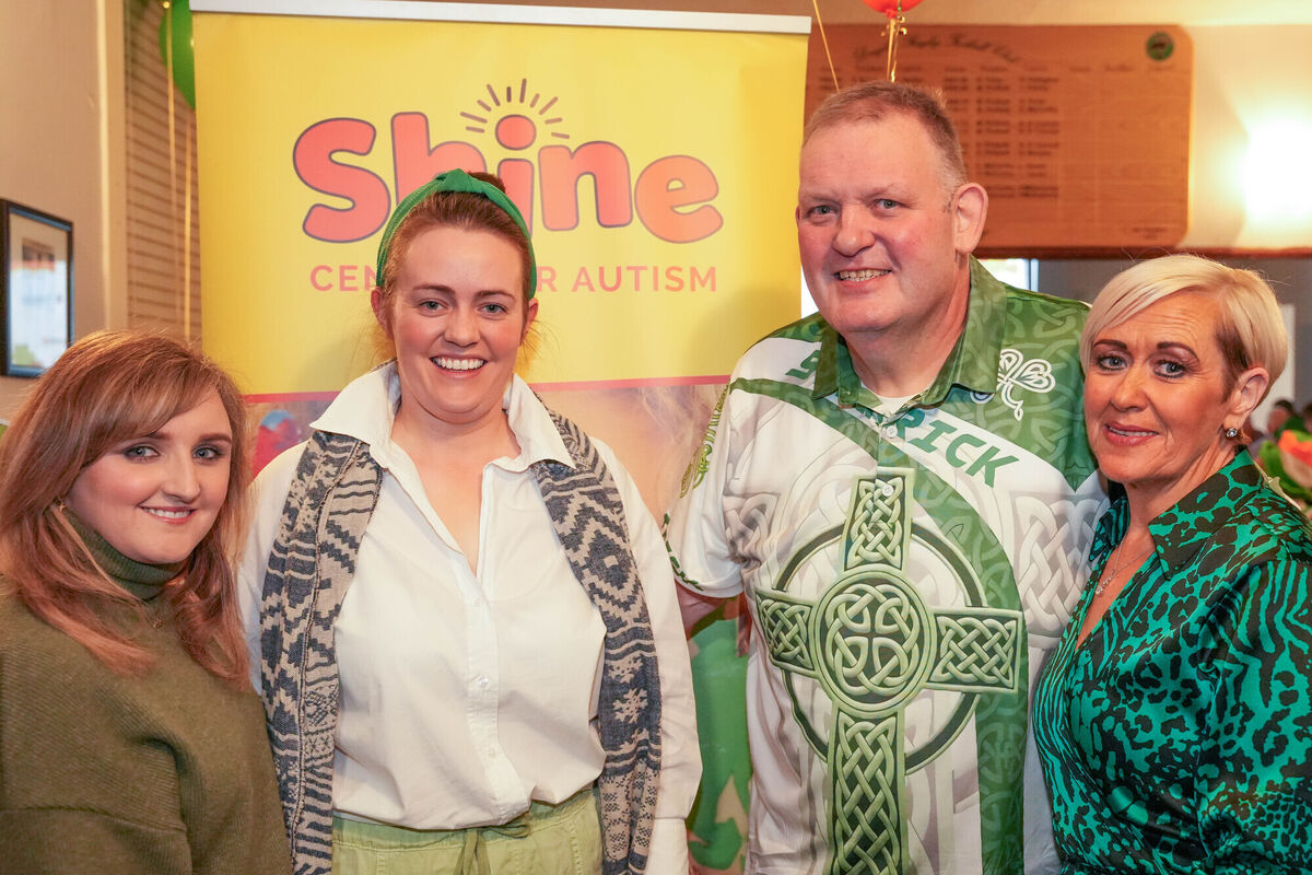 Grace Kearny and Grace Egan from Shine and Aidan and Diane Dalton, organisers. The event took place in St Columba's Hall in Douglas. Picture: Noel Sweeney.
