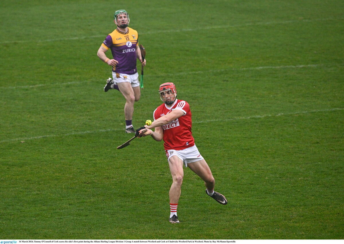 Ciarán Joyce scores his side's first point. Picture: Ray McManus/Sportsfile