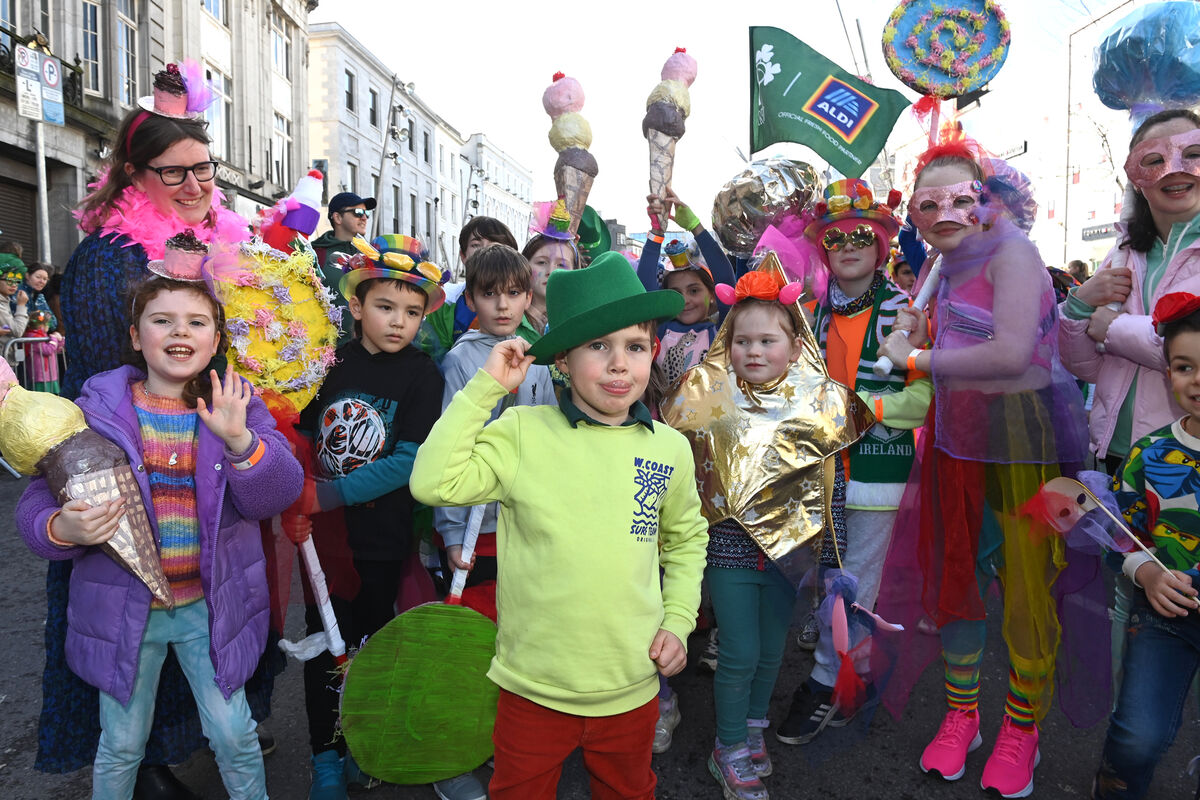  Young pupils from St Michaels NS, Blackrock let their imaginations soar for the St Patrick's Day parade in Cork City. Picture: Larry Cummins.