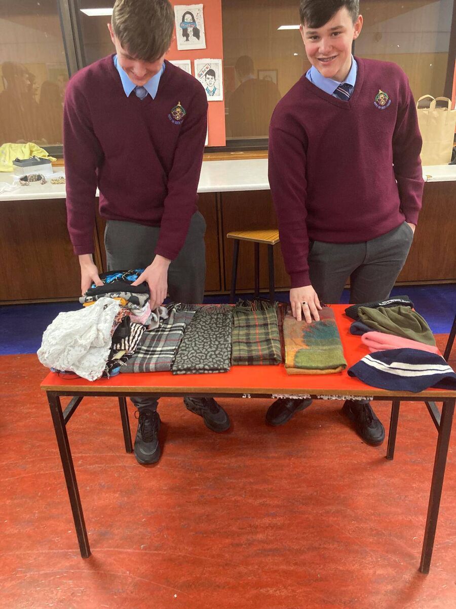 The swap shop proved a success and work is underway for a second event next term. Seán Garvin and Ciarán Pardy. The swap shop proved a success and work is underway for a second event next term. Seán Garvin and Ciarán Pardy.