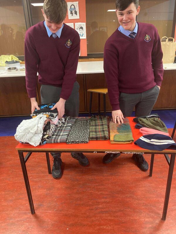 The swap shop proved a success and work is underway for a second event next term. Seán Garvin and Ciarán Pardy. 