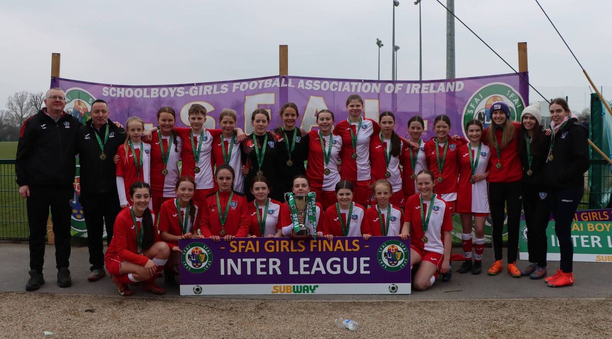 The Cork U14 team celebrate their Inter-League success. Picture: Liam Carmody. 