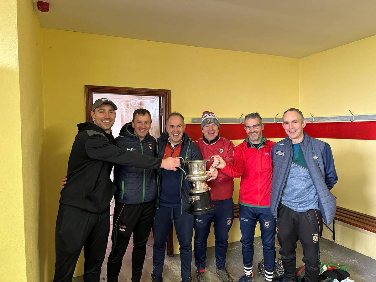 Ballinora U21 A football management team, Ken O'Halloran, Gary O'Halloran, Willie Lyons (manager), Michael Twohig, Denis O'Neill and Ger Lordan. Ballinora U21 A football management team, Ken O'Halloran, Gary O'Halloran, Willie Lyons (manager), Michael Twohig, Denis O'Neill and Ger Lordan.