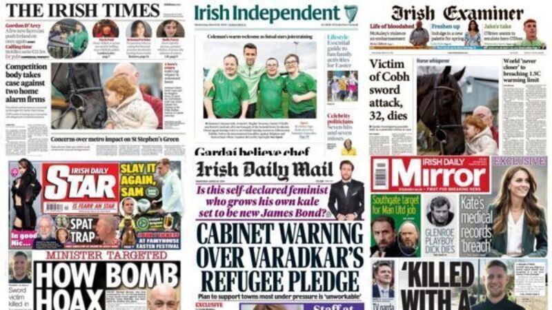 What the papers say: Wednesday's front pages What the papers say: Wednesday's front pages