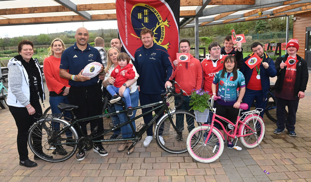 Munster Rugby stars Simon Zebo and Stephen Archer were present for the launch at The Field of Dreams., Curraheen, Co Cork. The special guests, staff, clients, friends and family also celebrated World Down Syndrome Day which is on Thurday 21st March 2024. Pic Larry Cummins Munster Rugby stars Simon Zebo and Stephen Archer were present for the launch at The Field of Dreams., Curraheen, Co Cork. The special guests, staff, clients, friends and family also celebrated World Down Syndrome Day which is on Thurday 21st March 2024. Pic Larry Cummins