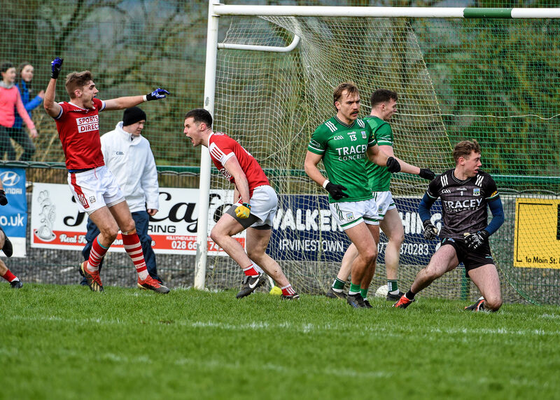 Cork's Maurice Shanley celebrates after he scores a late goal against Fermanagh. Picture: INPHO/Andrew Paton