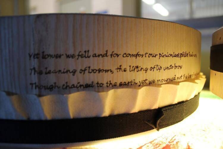 Bodhrans which will be exhibited in the Nano Nagle Place for the duration of the Cork Life Long Learning festival.