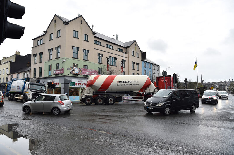  Traffic on Pearse Square turning onto McCurtain Street in the center of Fermoy, Co Cork. Picture Dan Linehan