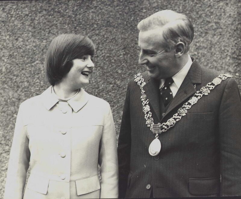 Peter Barry Lord Mayor Of Cork (1970) with his daughter Deirdre, when she was a teenager.